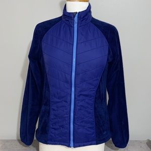 Mountain Hardwear Blue Quilted Fleece Jacket (Sm)